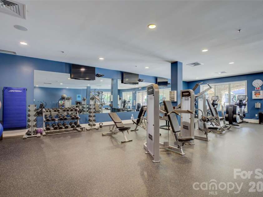 82105 Standing Oak Drive, Charlotte, NC 28278.  MLS# CAR4410343, YatesRealty ID 56131. Large gym