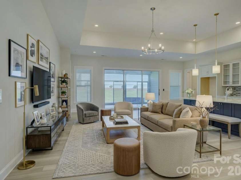 82105 Standing Oak Drive, Charlotte, NC 28278.  MLS# CAR4410343, YatesRealty ID 56131. Virtually staged living room