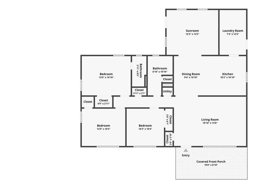 23 Wagon Road, Asheville, NC 28805.  MLS# CAR4433156, YatesRealty ID 56141. Floor Plan