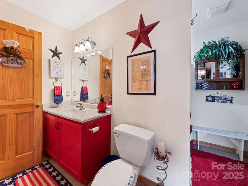 16 Hiawatha Drive, Maggie Valley, NC 28751.  MLS# CAR4331978, YatesRealty ID 5622. Lower-level Bathroom