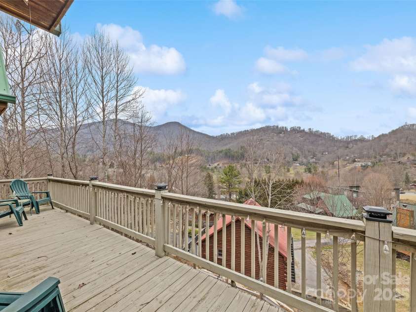 16 Hiawatha Drive, Maggie Valley, NC 28751.  MLS# CAR4331978, YatesRealty ID 5622. View from upper deck