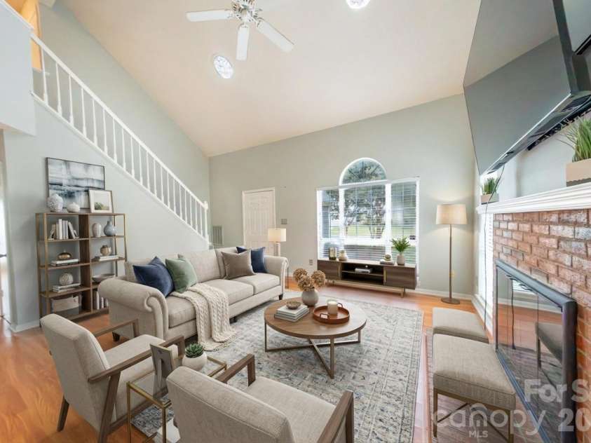 13836 Poppleton Court, Charlotte, NC 28273.  MLS# CAR4433885, YatesRealty ID 56253. Virtually Staged Living Area
