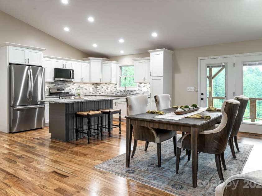 181 Flint Morgan Road, Mars Hill, NC 28754.  MLS# CAR4288459, YatesRealty ID 5628. Kitchen and Dining Room