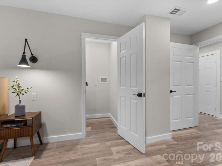 1277 Henson Cove Road, Canton, NC 28716.  MLS# CAR4432608, YatesRealty ID 56306. Laundry Closet. Additional hookups in basement