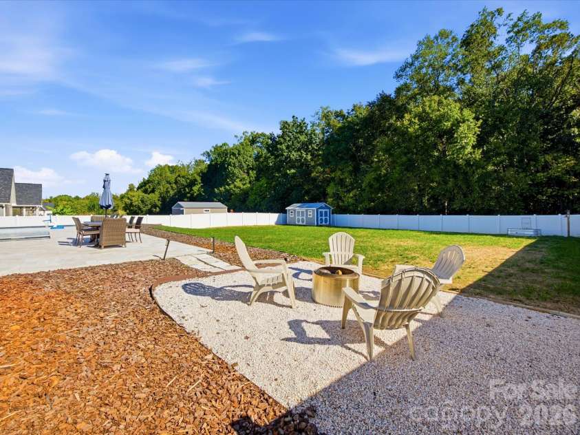 1305 Coppergate Drive, Salisbury, NC 28147.  MLS# CAR4428820, YatesRealty ID 56314. Fire pit area