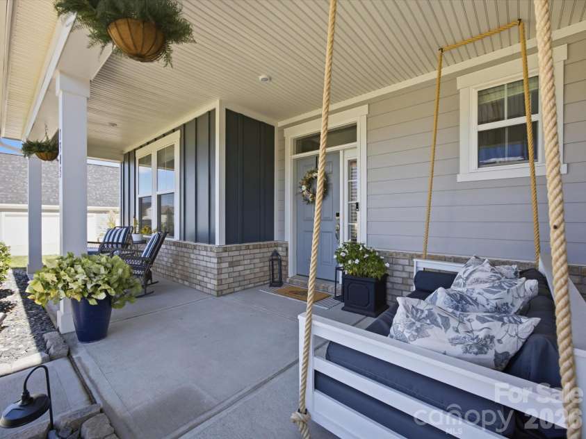 1305 Coppergate Drive, Salisbury, NC 28147.  MLS# CAR4428820, YatesRealty ID 56314. Large covered front porch with lots of seating