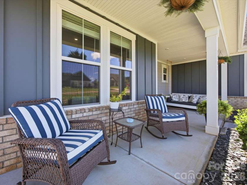 1305 Coppergate Drive, Salisbury, NC 28147.  MLS# CAR4428820, YatesRealty ID 56314. Large covered front porch with lots of seating