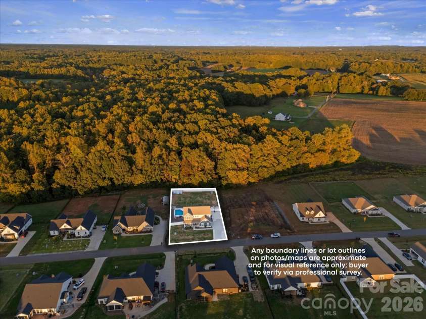 1305 Coppergate Drive, Salisbury, NC 28147.  MLS# CAR4428820, YatesRealty ID 56314. Property backs up to endless trees! (lot lines approximate)