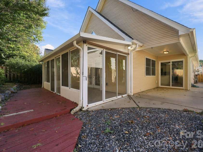 29 Beekeeper Trail, Swannanoa, NC 28778.  MLS# CAR4430763, YatesRealty ID 56319. Backyard, Covered Side Patio