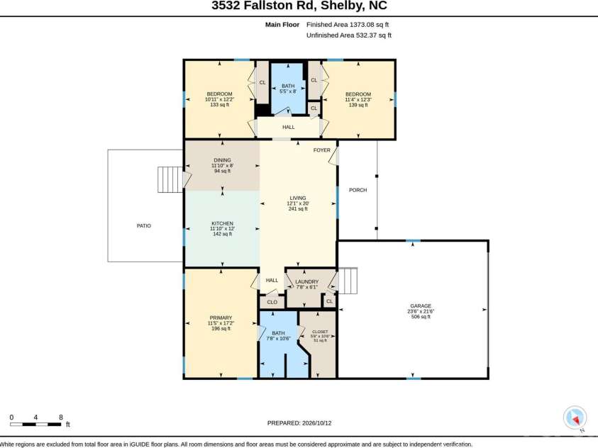 3532 Fallston Road, Shelby, NC 28150.  MLS# CAR4433792, YatesRealty ID 56339. Floor Plan
