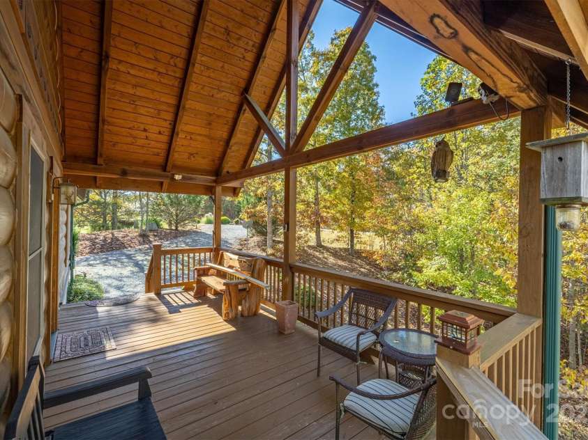 1143 Grandview Peaks Drive, Nebo, NC 28761.  MLS# CAR4329247, YatesRealty ID 564. Gable front porch