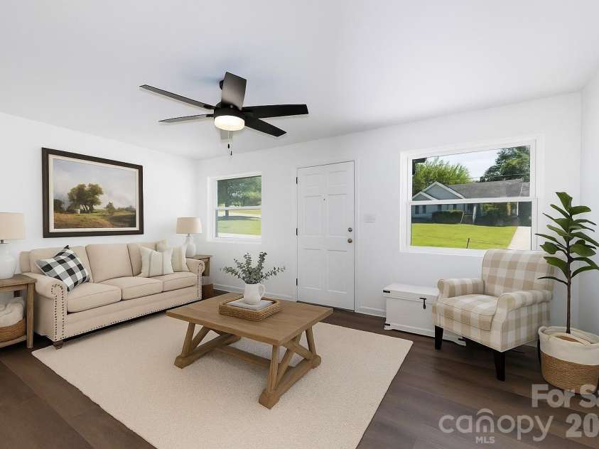 108 Little Texas Road, Kannapolis, NC 28083.  MLS# CAR4335230, YatesRealty ID 5642. Virtually Staged Livingroom