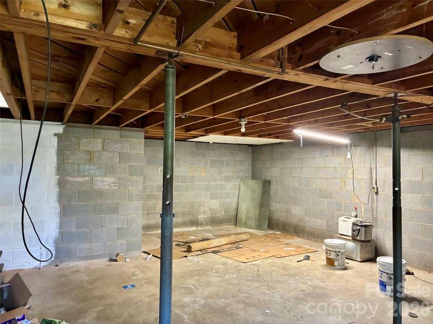 110 Poteat Drive, Morganton, NC 28655.  MLS# CAR4431657, YatesRealty ID 56452. Unfinished Basement