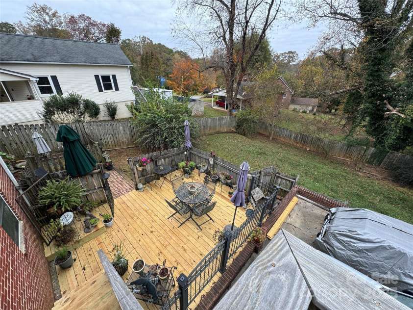 510 Collett Street, Morganton, NC 28655.  MLS# CAR4193450, YatesRealty ID 5650. View from upstairs deck area