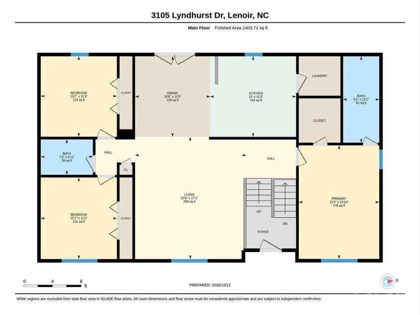 3105 Lyndhurst Drive, Lenoir, NC 28645.  MLS# CAR4434302, YatesRealty ID 56525. 