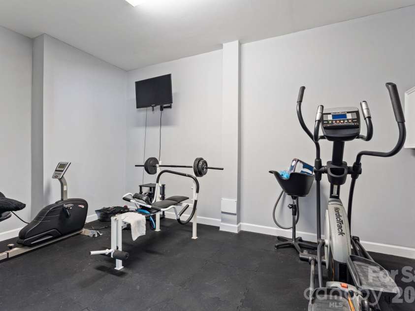 287 Walking Horse Trail, Davidson, NC 28036.  MLS# CAR4432331, YatesRealty ID 56535. Basement Gym
