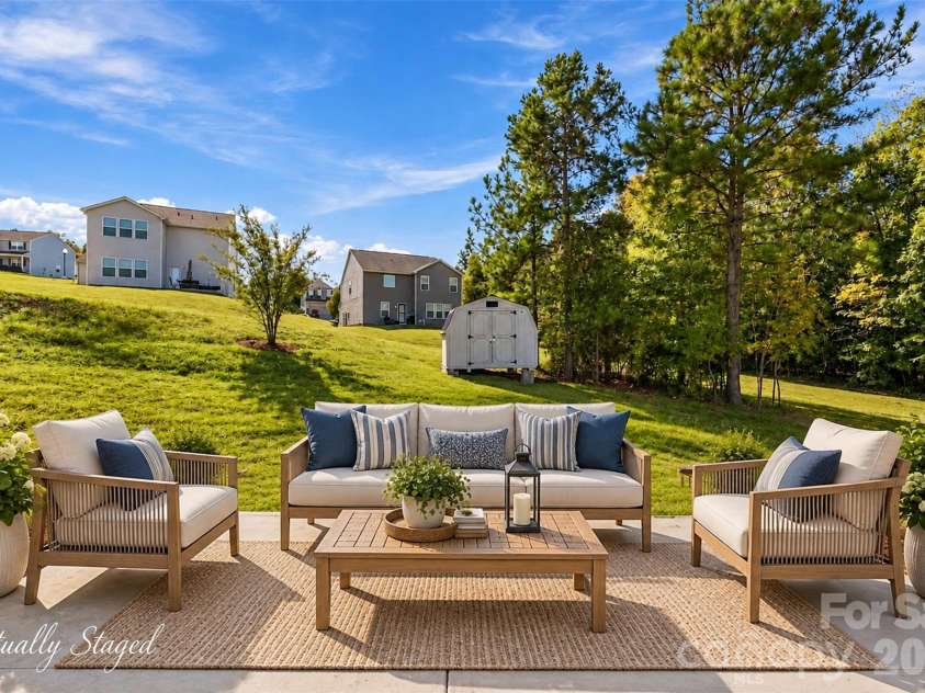 2304 Amesbury Court, Albemarle, NC 28001.  MLS# CAR4434683, YatesRealty ID 56607. Virtually Staged - Back Patio