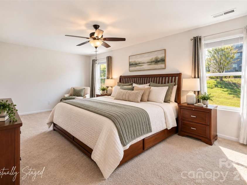 2304 Amesbury Court, Albemarle, NC 28001.  MLS# CAR4434683, YatesRealty ID 56607. Virtually Staged - Primary Bedroom