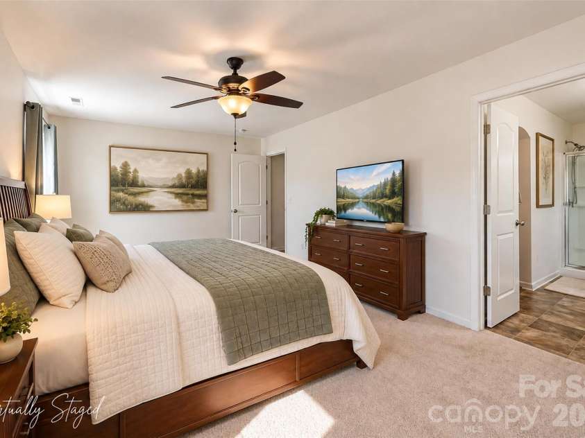 2304 Amesbury Court, Albemarle, NC 28001.  MLS# CAR4434683, YatesRealty ID 56607. Virtually Staged - Primary Bedroom