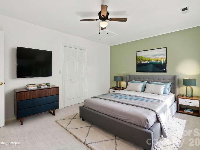1270 Berra Place, Hickory, NC 28602.  MLS# CAR4433437, YatesRealty ID 56636. Bedroom 3-upper level virtually staged