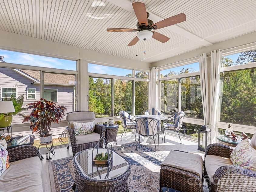 1567 Tranquility Boulevard, Lancaster, SC 29720.  MLS# CAR4433825, YatesRealty ID 56650. Spacious 4-season room overlooks the beautiful rear yard.