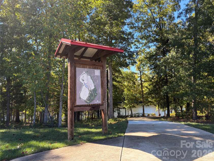1567 Tranquility Boulevard, Lancaster, SC 29720.  MLS# CAR4433825, YatesRealty ID 56650. Trail map at entrance to walking trail