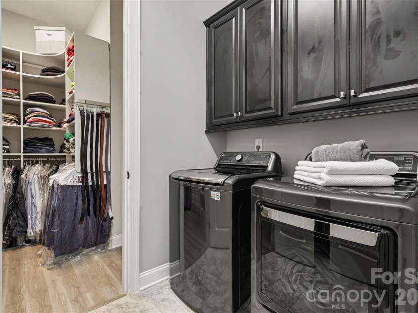 726 Kathy Dianne Drive, Fort Mill, SC 29707.  MLS# CAR4430162, YatesRealty ID 56699. Laundry attached to Primary closet