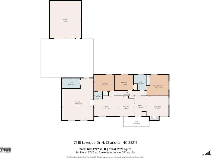7218 Lakeside Drive, Charlotte, NC 28215.  MLS# CAR4430119, YatesRealty ID 56701. 