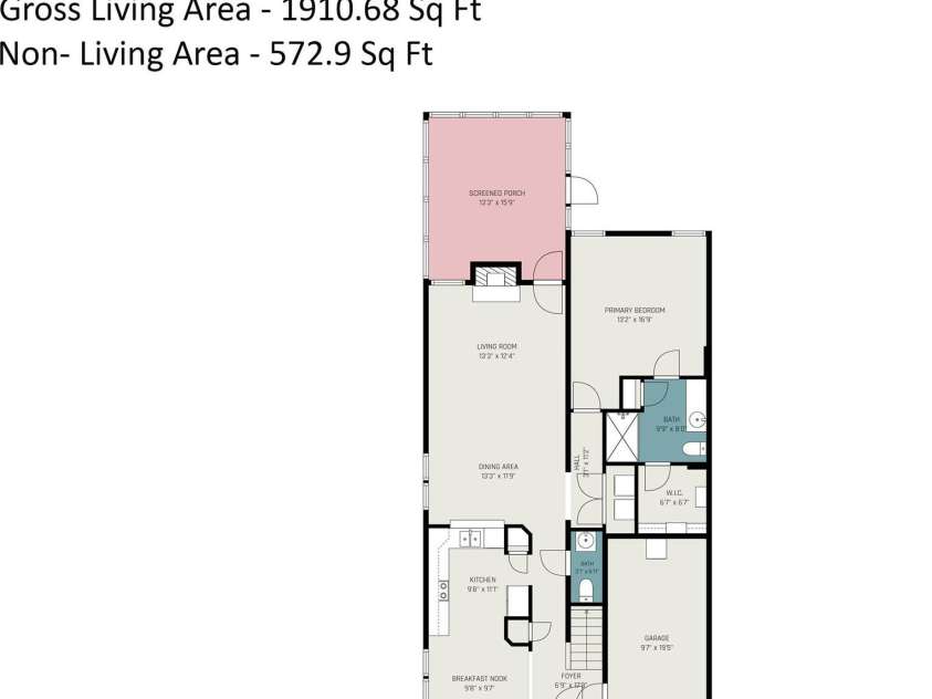 4083 Holly Villa Circle, Indian Trail, NC 28079.  MLS# CAR4434442, YatesRealty ID 56712. First Floor Measurements