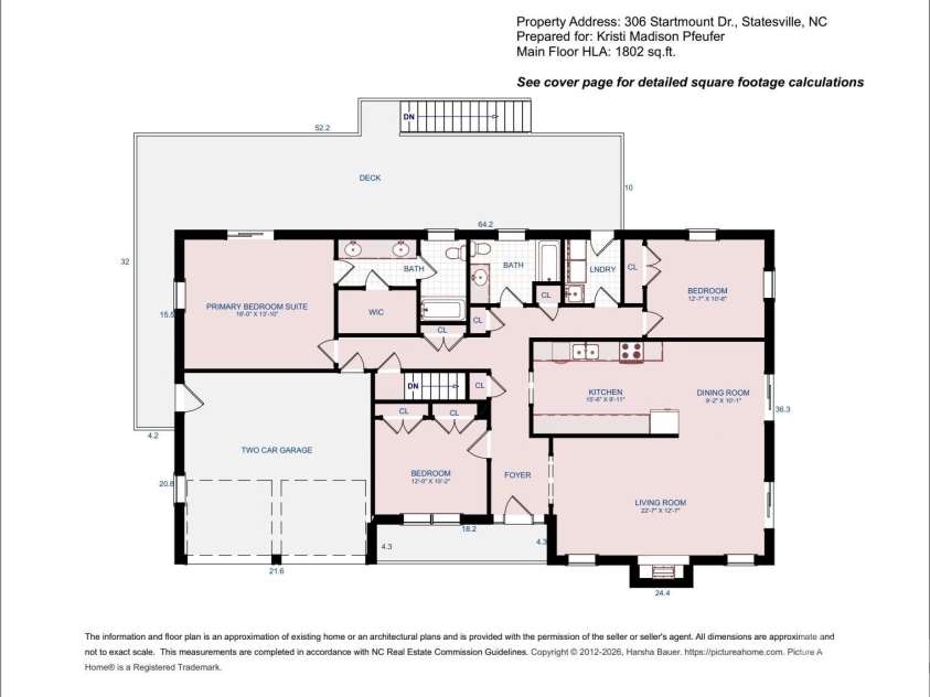 306 Starmount Drive, Statesville, NC 28677.  MLS# CAR4428230, YatesRealty ID 56727. 
