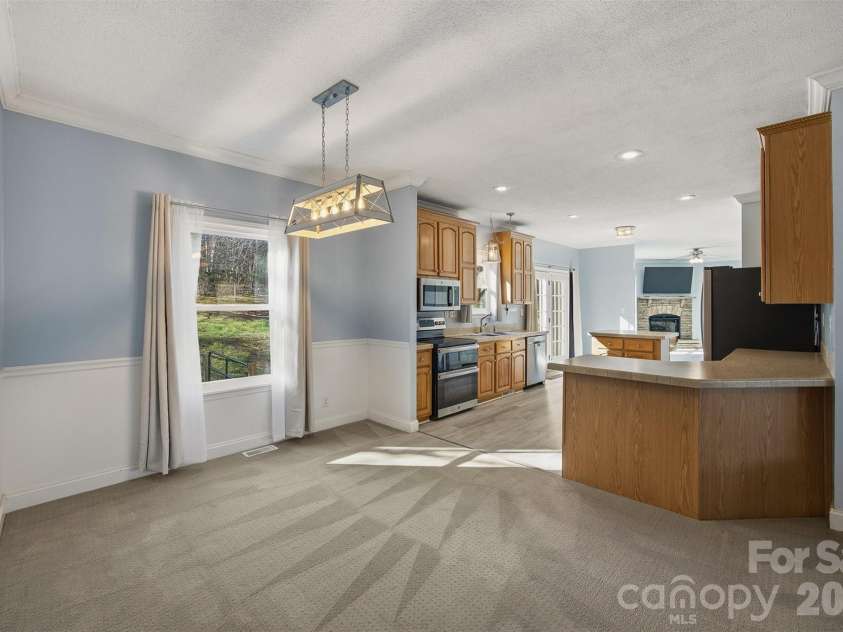 3053 Dalton Drive, Morganton, NC 28655.  MLS# CAR4358592, YatesRealty ID 5673. Dining and Kitchen