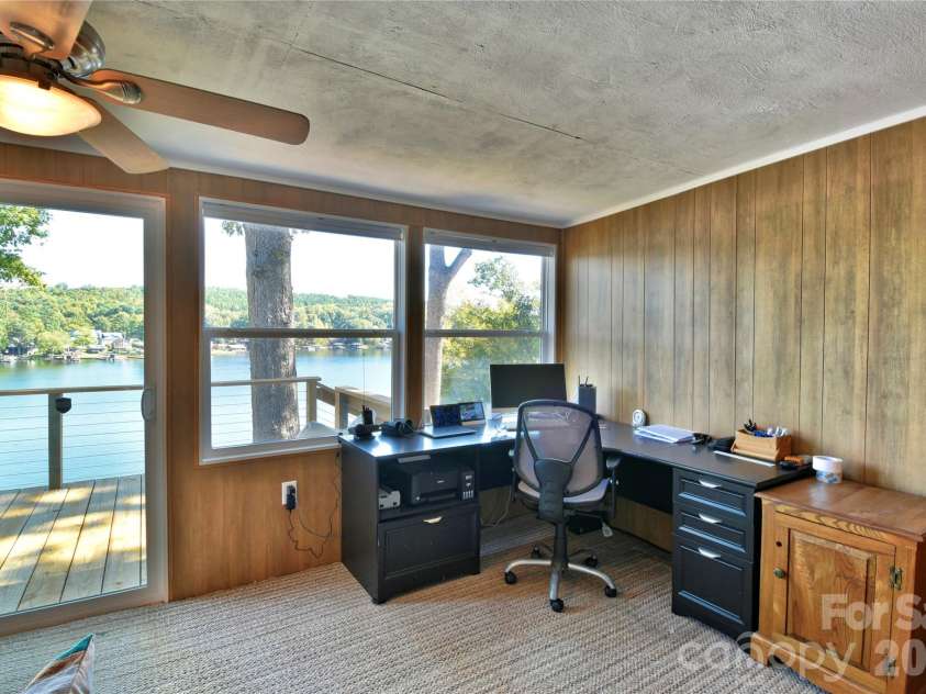 1026 Pinehaven Drive, Badin Lake, NC 28127.  MLS# CAR4434497, YatesRealty ID 56741. Office area with a view.