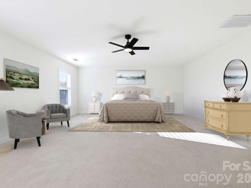 529 Putting Drive, Fort Mill, SC 29715.  MLS# CAR4434078, YatesRealty ID 56751. Primary Bedroom Virtually Staged