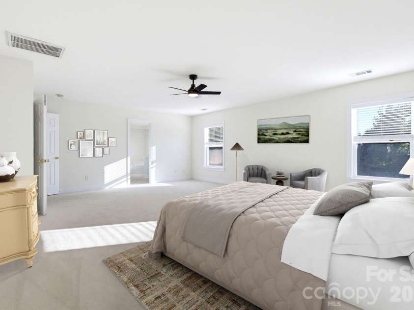 529 Putting Drive, Fort Mill, SC 29715.  MLS# CAR4434078, YatesRealty ID 56751. Primary Bedroom Virtually Staged