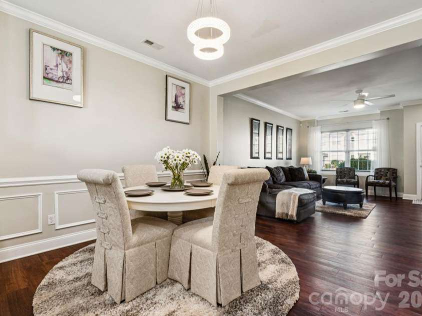 248 Halton Crossing Drive, Concord, NC 28027.  MLS# CAR4434667, YatesRealty ID 56772. Dining to Living Area