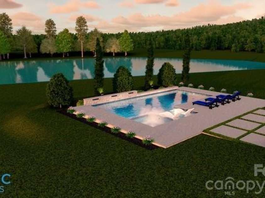 124 Cedar Bluff Lane, Mooresville, NC 28117.  MLS# CAR4346141, YatesRealty ID 5683. Pool Rendering.  