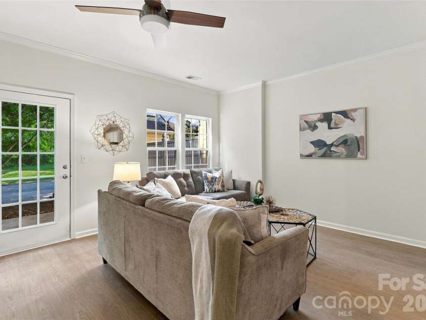 18631 Oakhurst Boulevard, Cornelius, NC 28031.  MLS# CAR4435092, YatesRealty ID 56861. Natural area views from great room!