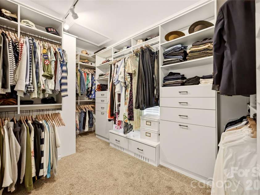 16521 Plantation Woods Drive, Charlotte, NC 28278.  MLS# CAR4434628, YatesRealty ID 56876. Large primary custom closet