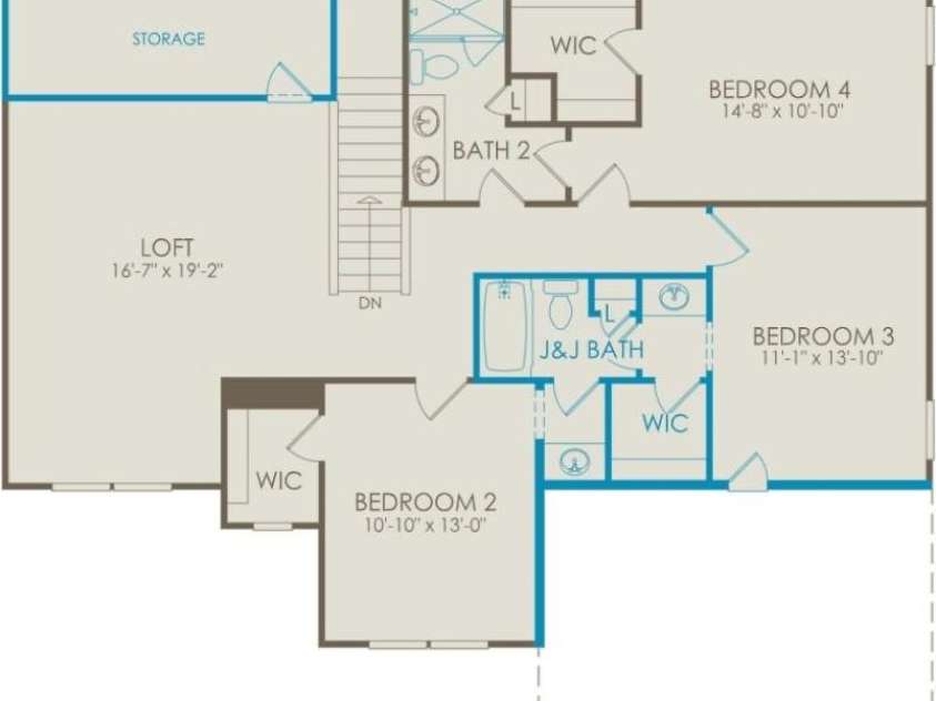 7689 Pedigree Circle, Lancaster, SC 29720.  MLS# CAR4433847, YatesRealty ID 56886. Second floor layout