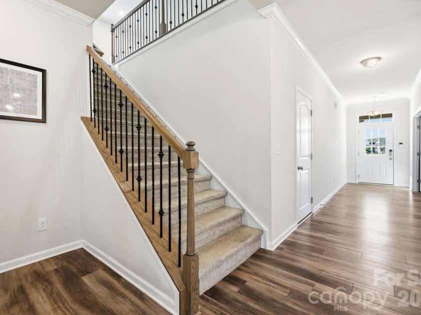 1403 Laggan Lane, Indian Trail, NC 28079.  MLS# CAR4431903, YatesRealty ID 56890. Beautiful Upgraded Stairs