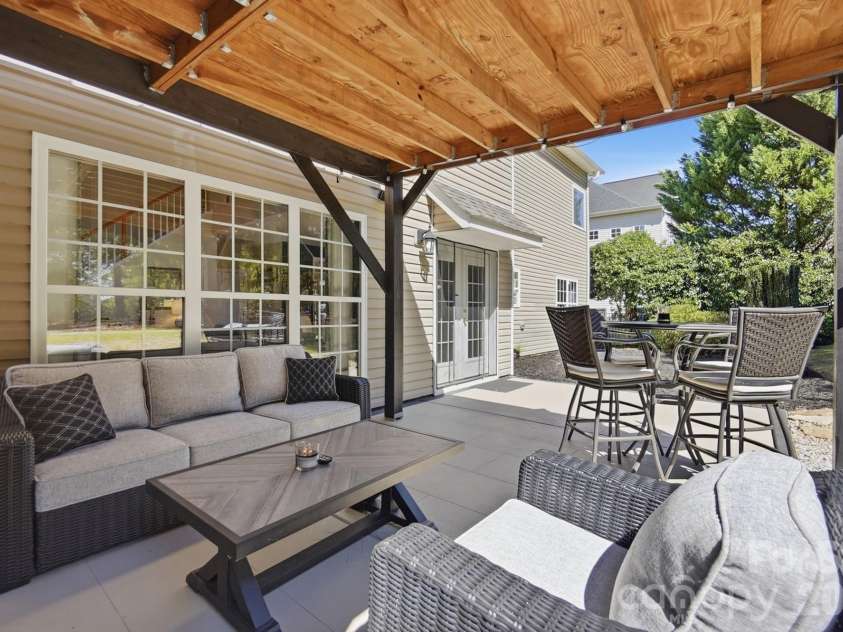 1103 Cooper Lane, Indian Trail, NC 28079.  MLS# CAR4431866, YatesRealty ID 56892. Covered Back Patio