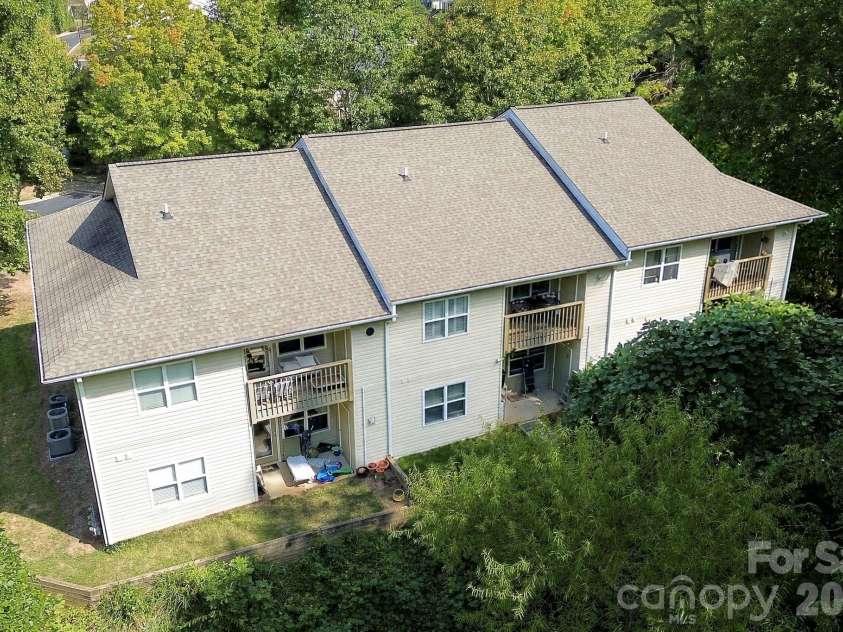 805 Carlyle Way, Asheville, NC 28803.  MLS# CAR4435205, YatesRealty ID 56893. Rear Aerial