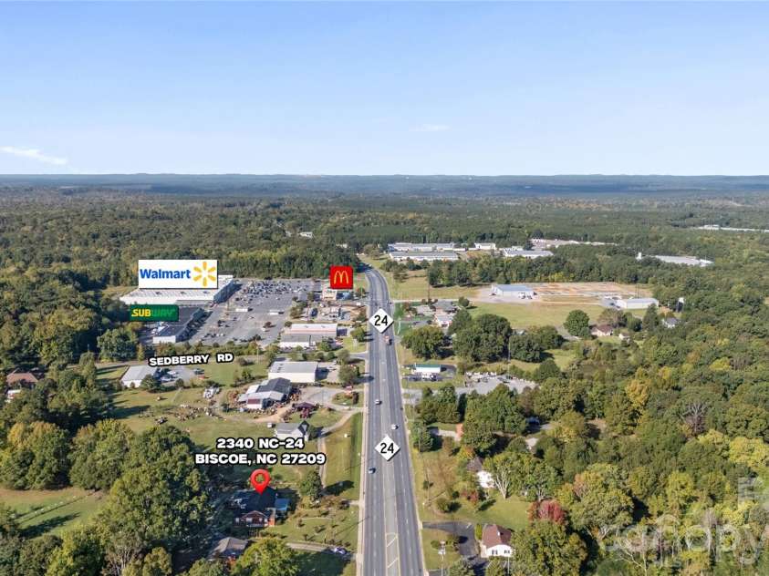 2340 NC 24/27 Road, Biscoe, NC 27209.  MLS# CAR4433696, YatesRealty ID 56912. Close proximity to Shopping