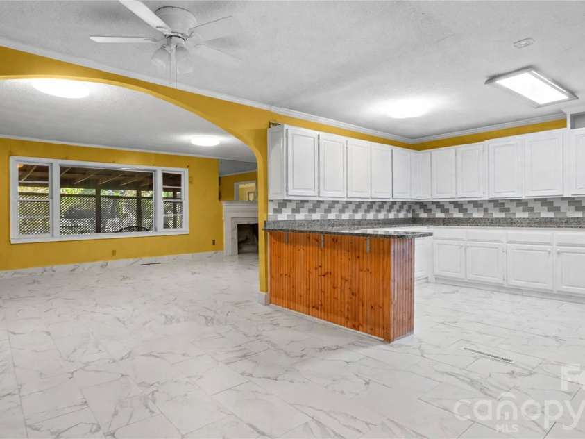 2340 NC 24/27 Road, Biscoe, NC 27209.  MLS# CAR4433696, YatesRealty ID 56912. Kitchen Enhanced to show Space