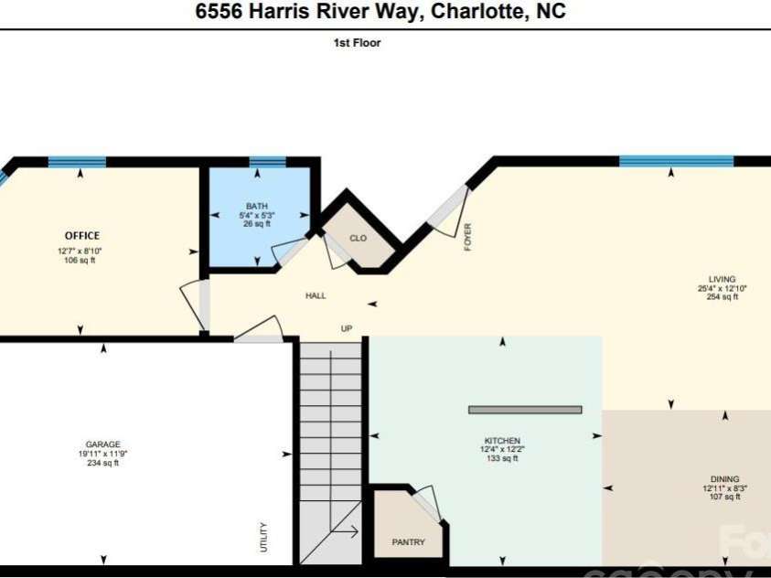 6556 Harris River Way, Charlotte, NC 28269.  MLS# CAR4434472, YatesRealty ID 56939. 