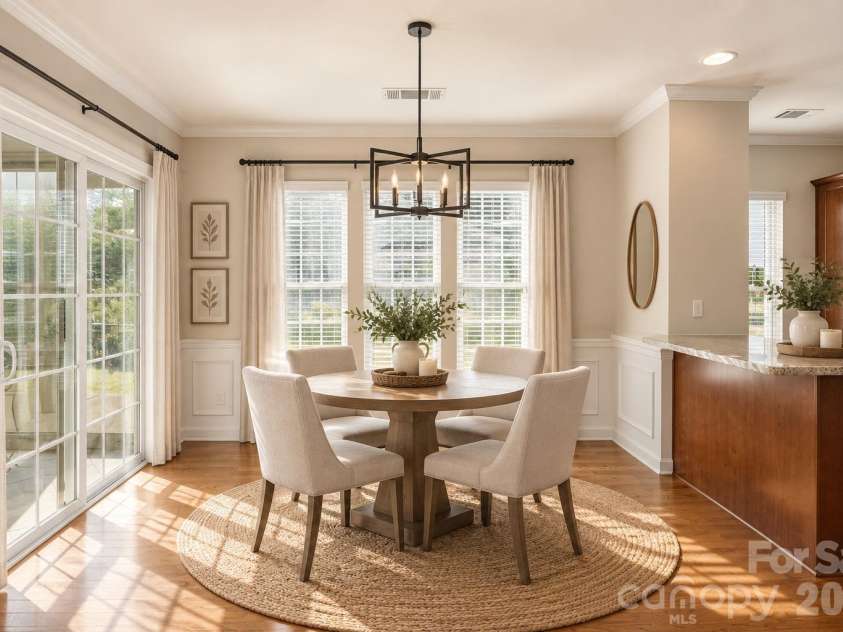 2047 Sweetleaf Drive, Indian Land, SC 29707.  MLS# CAR4433737, YatesRealty ID 56964. Virtually Staged Dining Area
