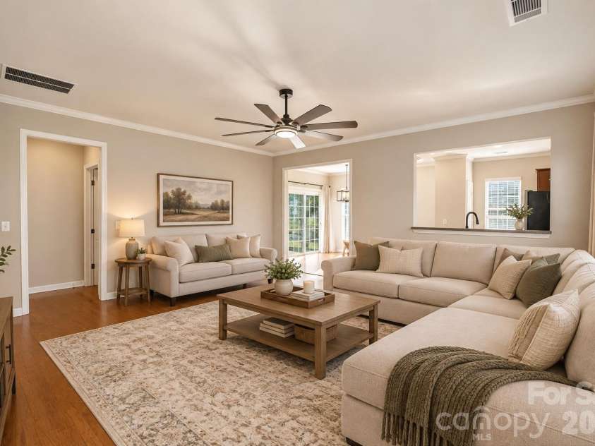 2047 Sweetleaf Drive, Indian Land, SC 29707.  MLS# CAR4433737, YatesRealty ID 56964. Virtually Staged Great Room