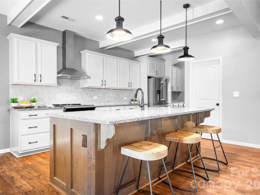 117 Abel Peterson Drive, Mount Holly, NC 28120.  MLS# CAR4433396, YatesRealty ID 56976. Open kitchen
