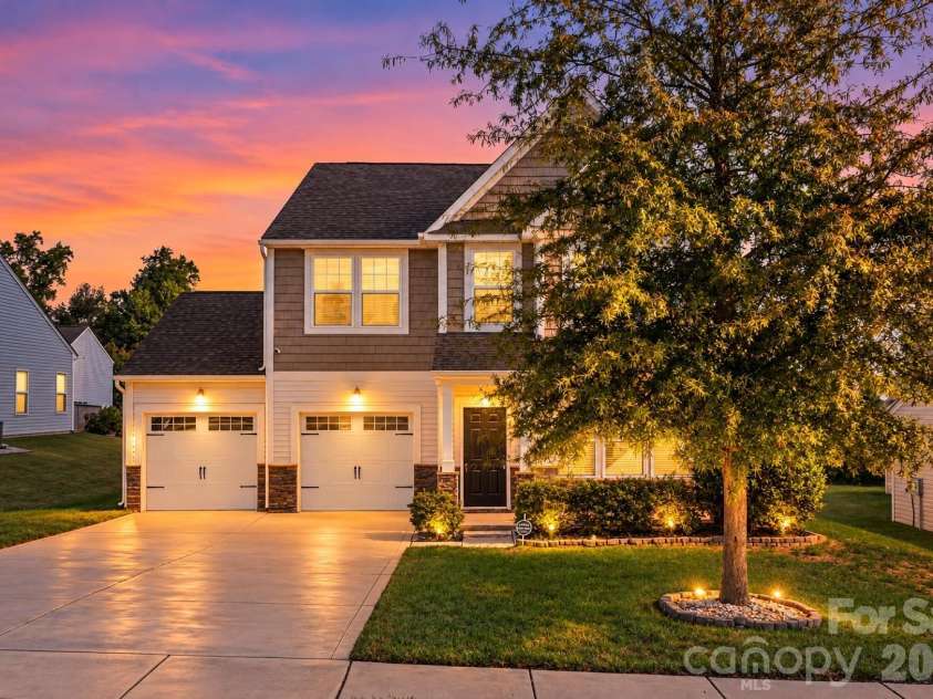 117 Abel Peterson Drive, Mount Holly, NC 28120.  MLS# CAR4433396, YatesRealty ID 56976. Twilight - virtual