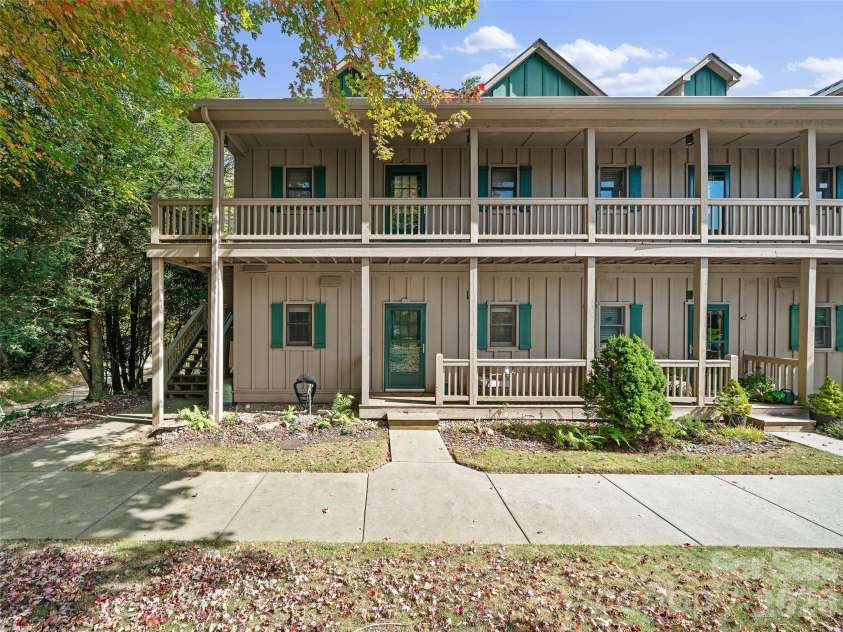 2521 Wolf Laurel Road, Mars Hill, NC 28754.  MLS# CAR4432909, YatesRealty ID 56984. Bottom floor end unit condo. Easy one level living.